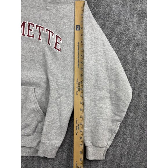 Willamette Hoodie Mens Large Gray Pullover Fleece Oarsman 913 College Spell Out - Picture 7 of 11